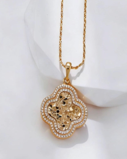 S925 Silver Four-Leaf Clover Jewelry Set