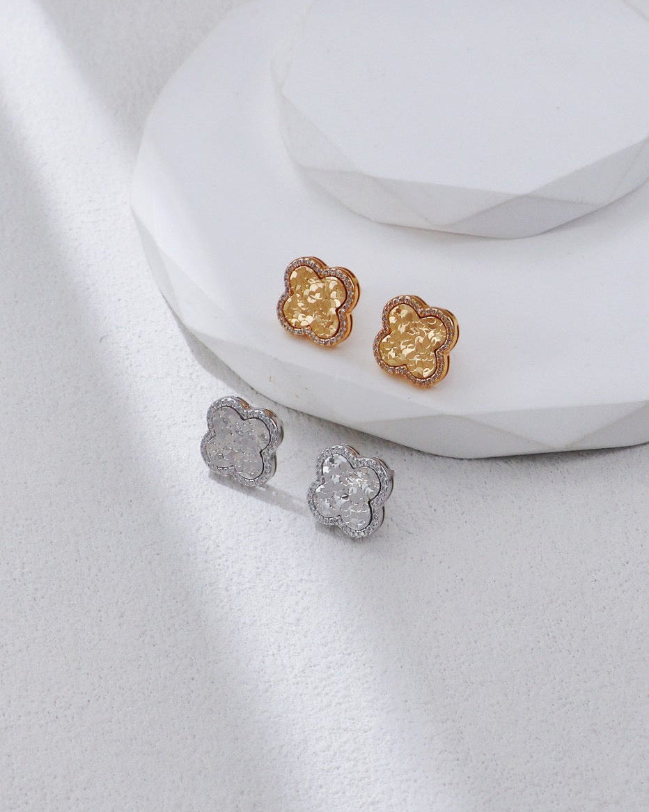 S925 Silver Four-Leaf Clover Jewelry Set